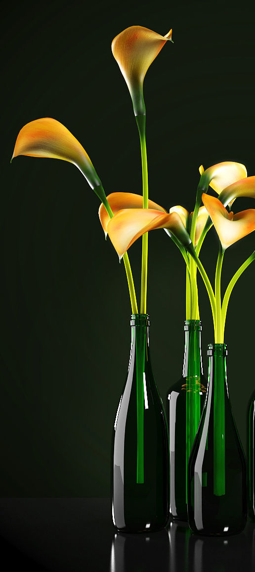 callalilly orange 3D model_1