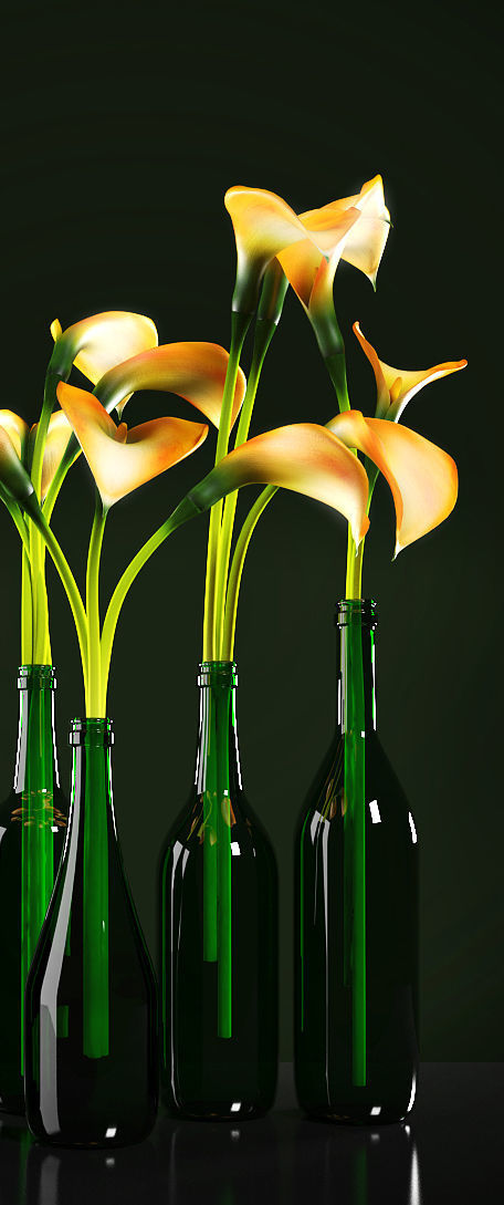 callalilly orange 3D model_2