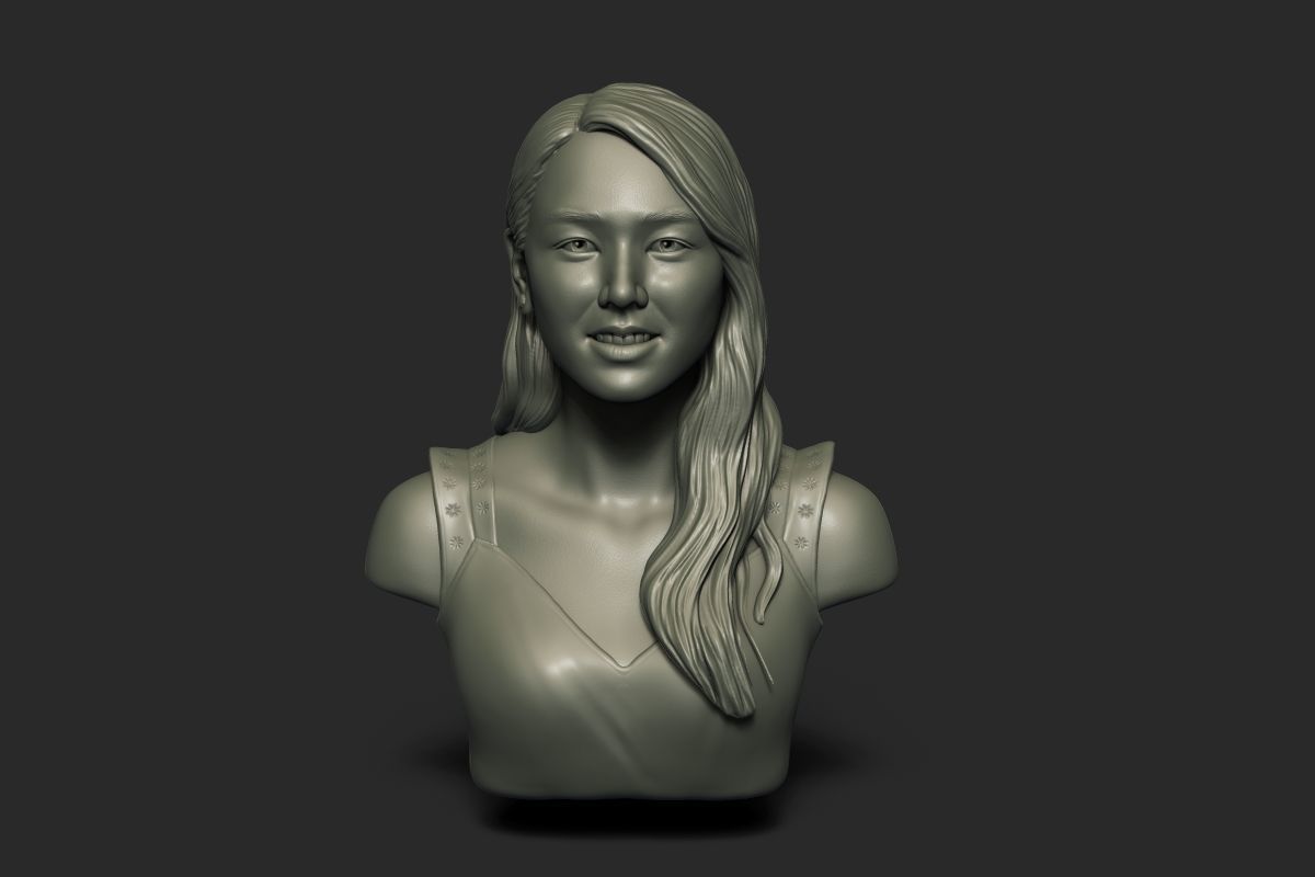 Son Ye Jin Bust Sculpture 3D print model_19