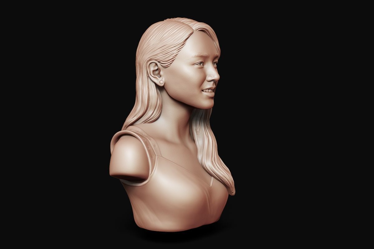 Son Ye Jin Bust Sculpture 3D print model_17