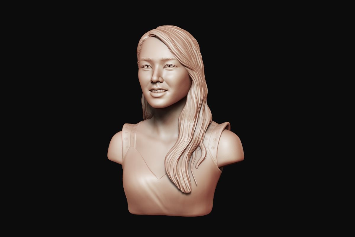 Son Ye Jin Bust Sculpture 3D print model_15