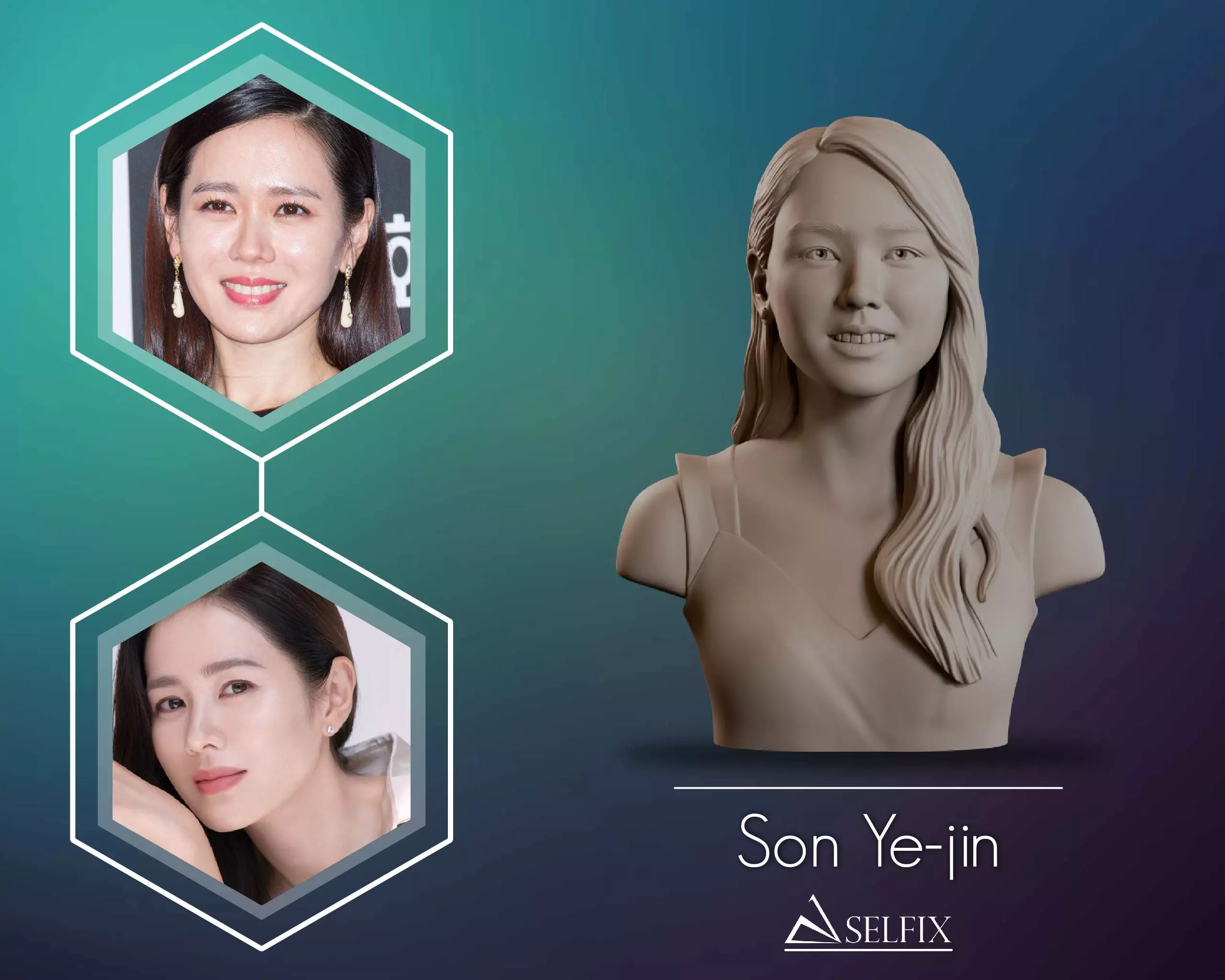 Son Ye Jin Bust Sculpture 3D print model_0