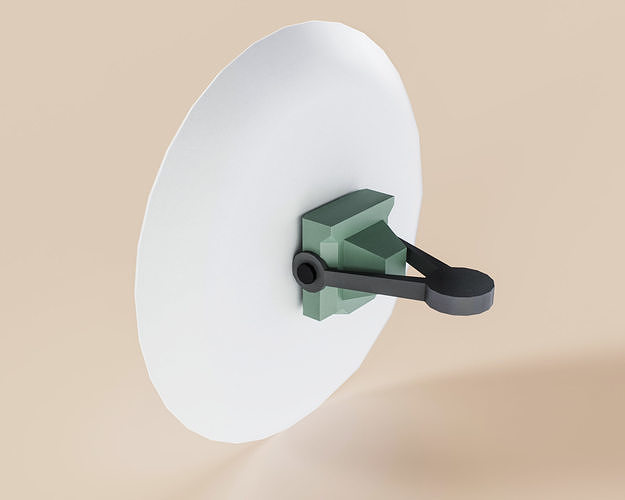 Telecom Tower Antenna Dish Low-poly 3D model