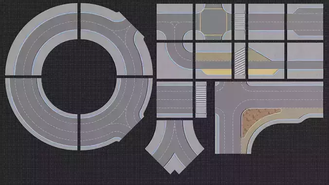 Modular Asphalt Road Kit