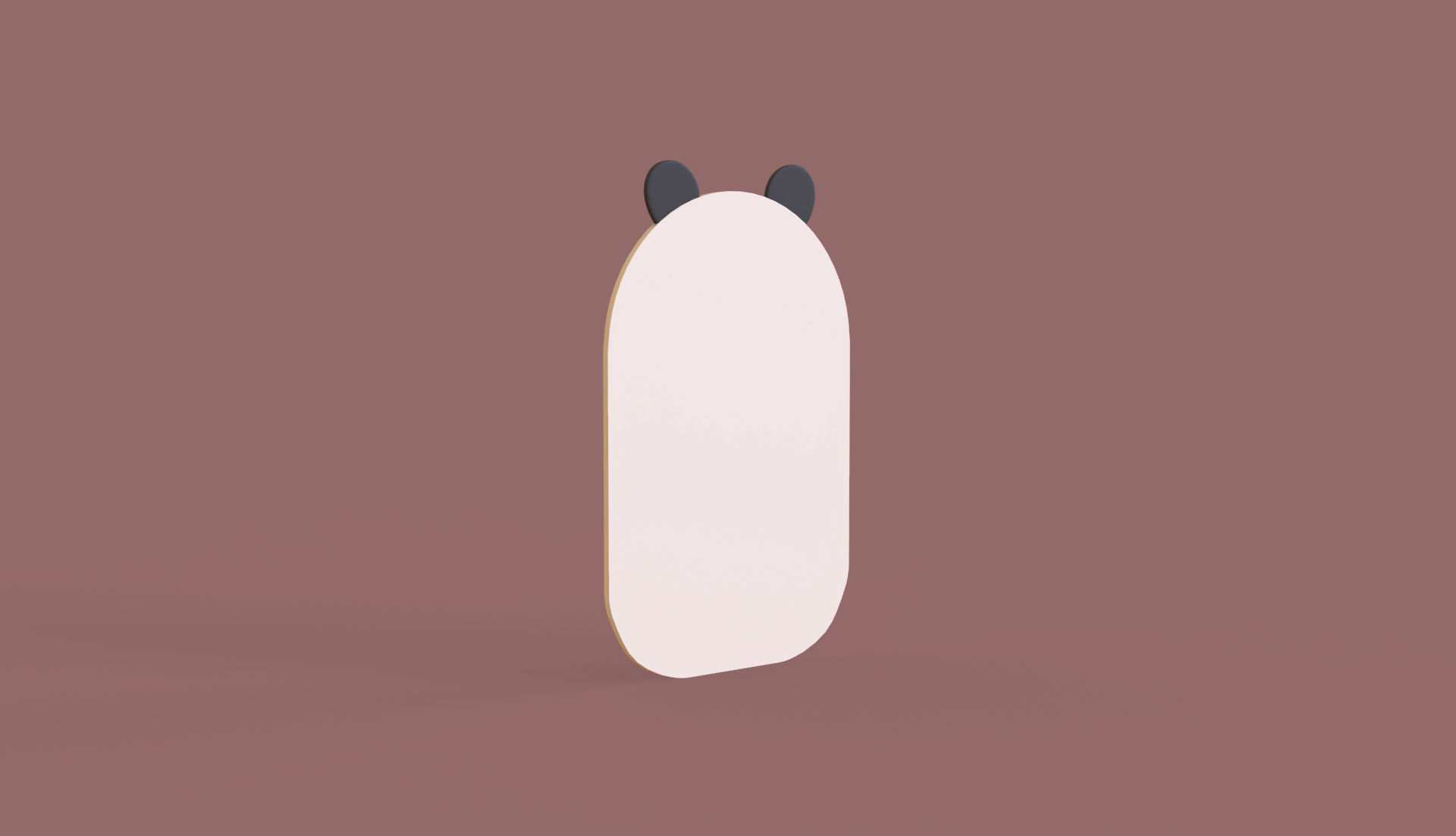 Cartoon Panda Frame Low-poly 3D model_1