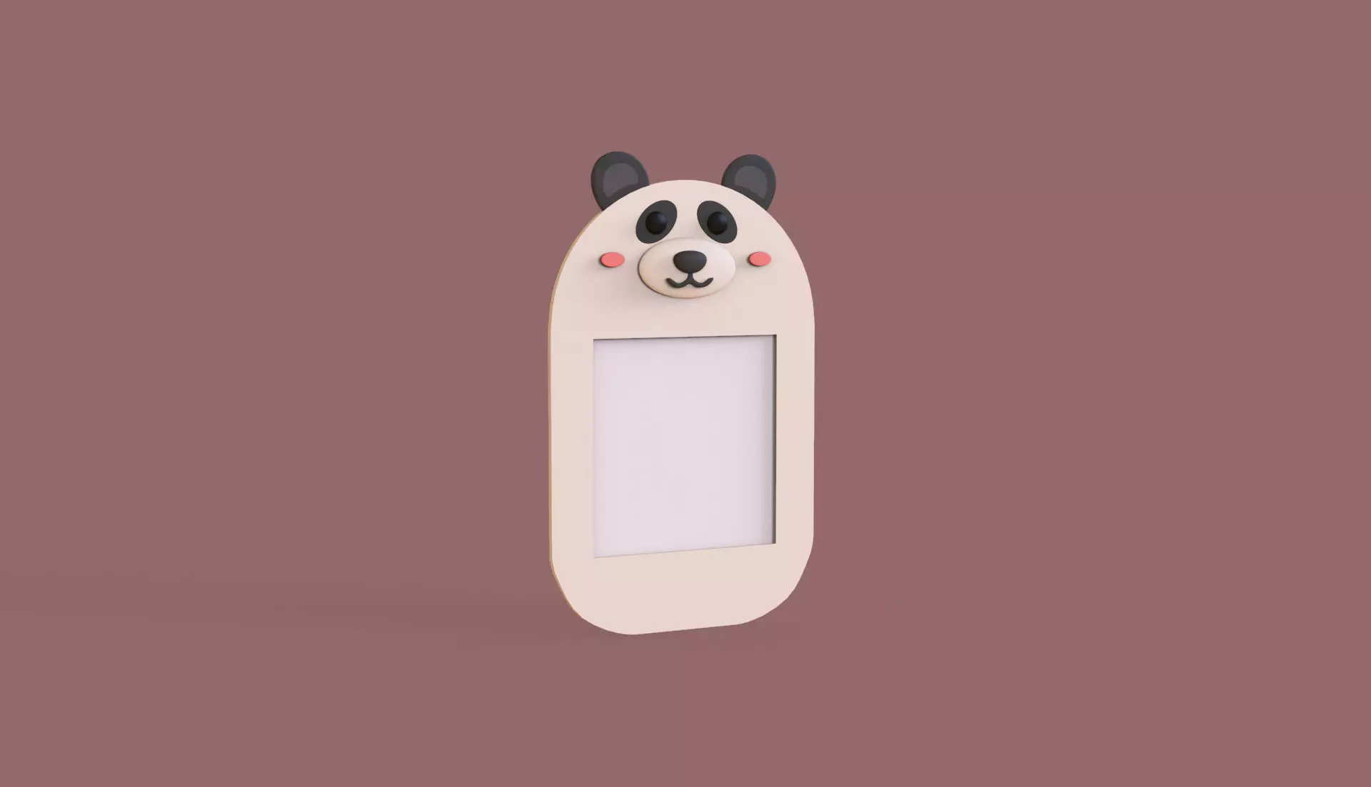 Cartoon Panda Frame Low-poly 3D model_0