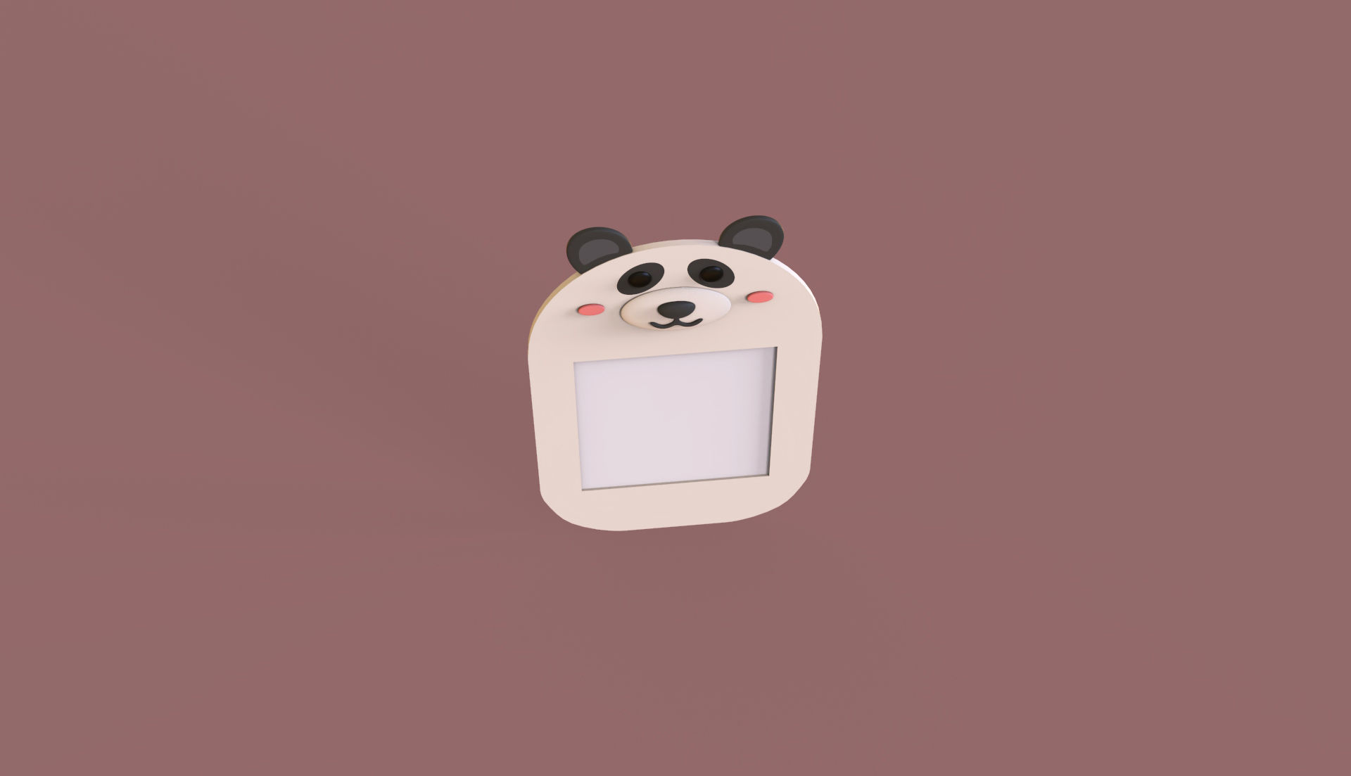 Cartoon Panda Frame Low-poly 3D model_4