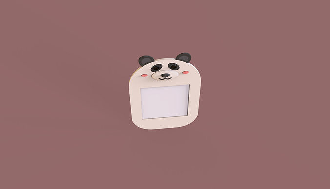 Cartoon Panda Frame  Low-poly 3D model 5