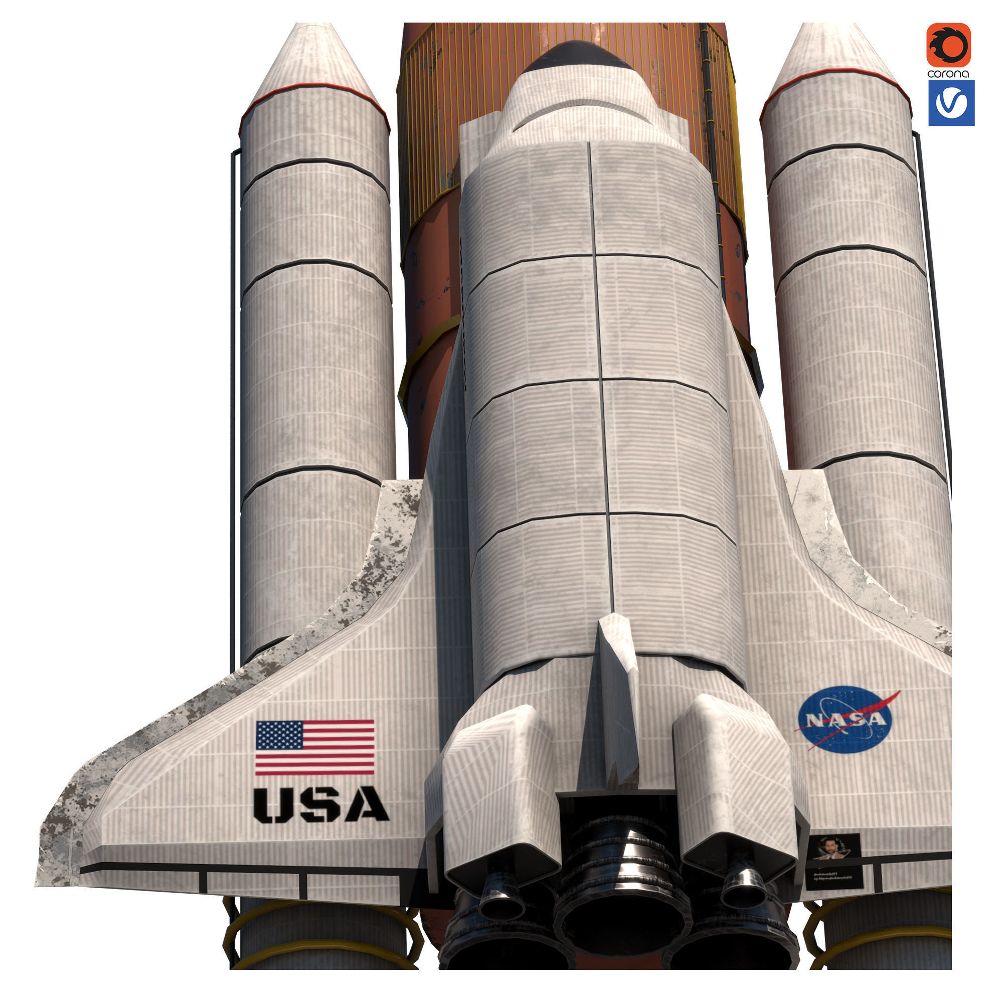 space shuttle Free low-poly 3D model_2
