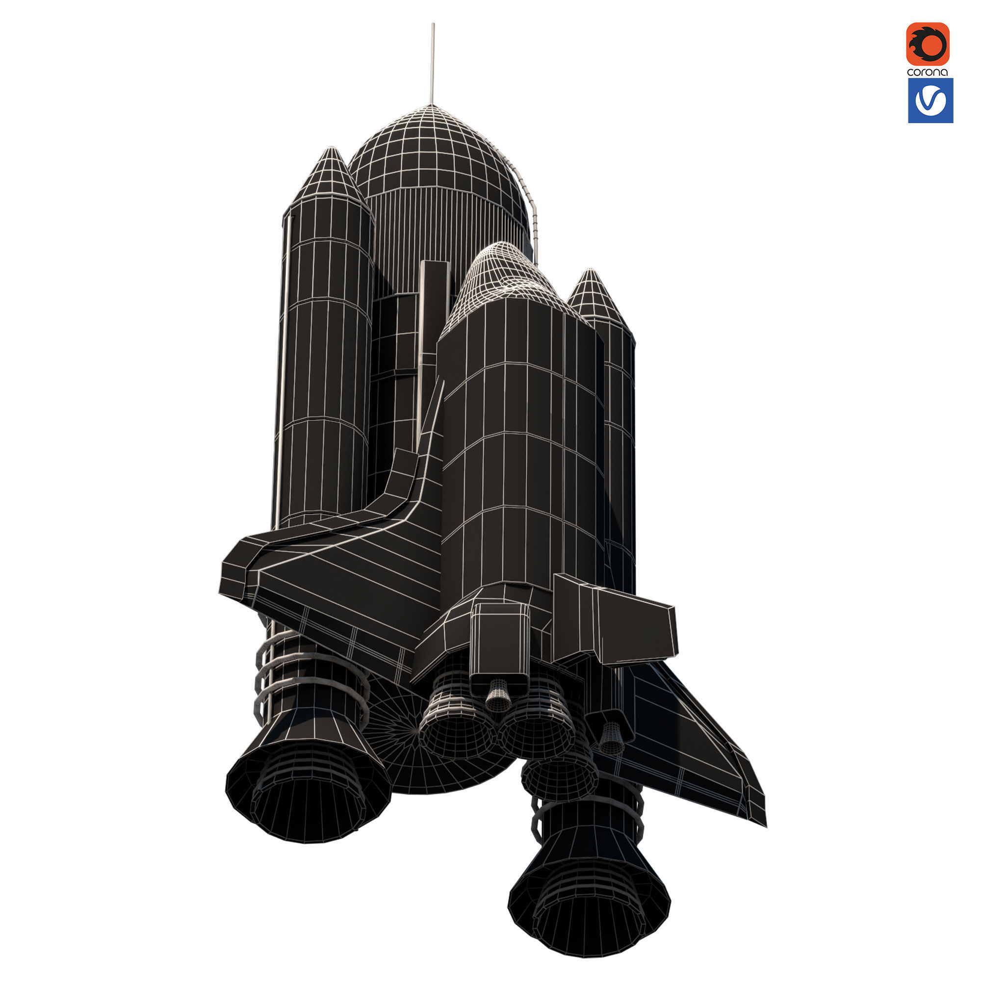 space shuttle Free low-poly 3D model_3