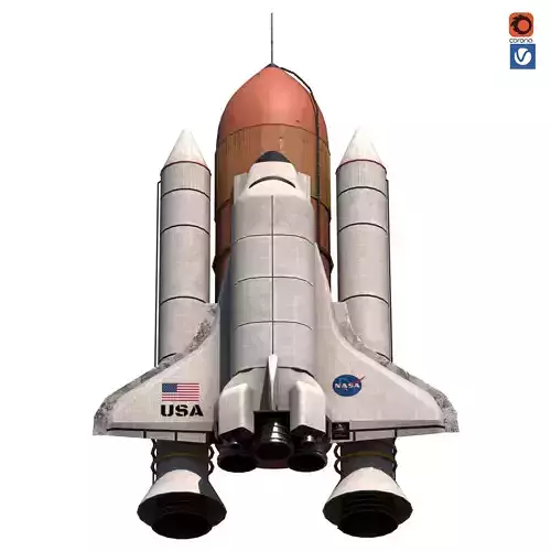 space shuttle Low-poly 3D model