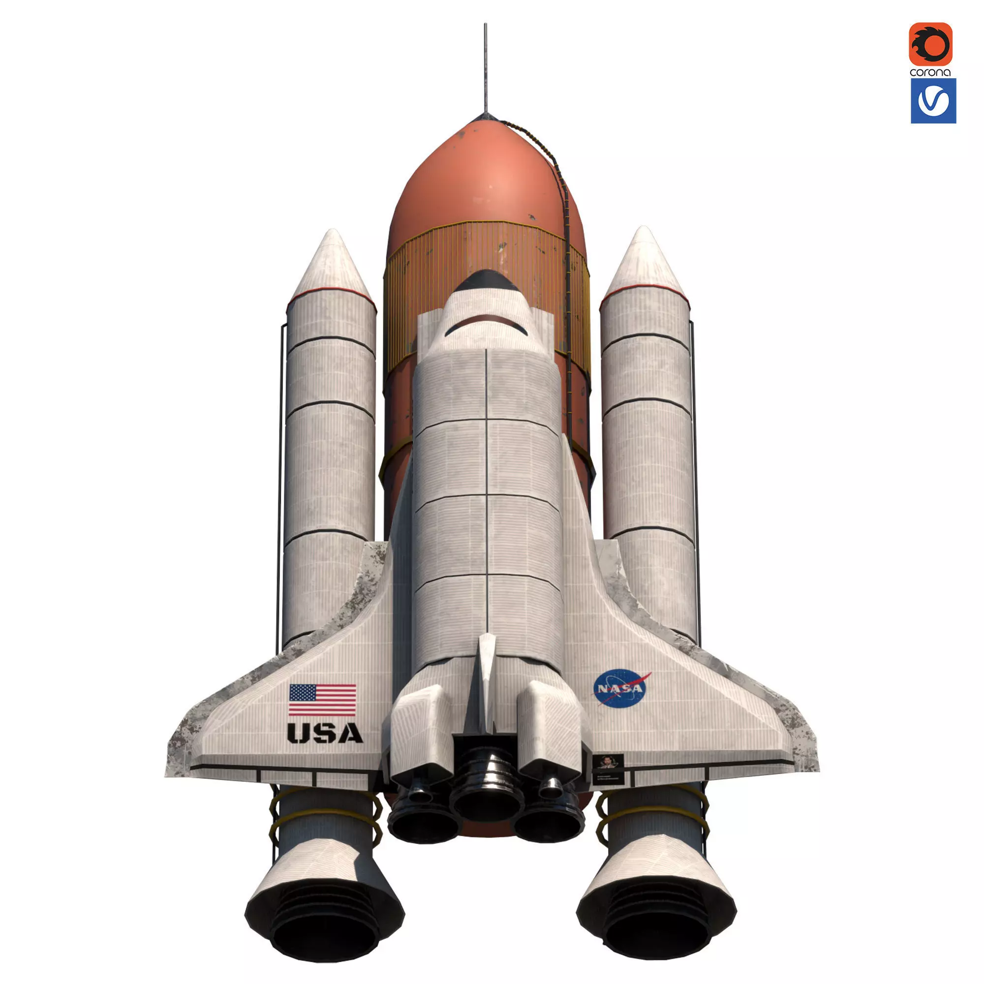 space shuttle Free low-poly 3D model_0