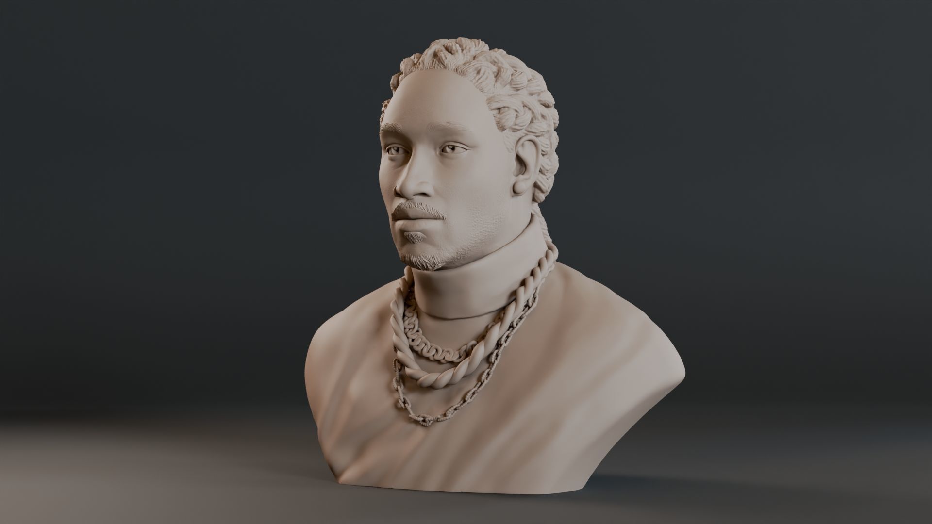 Future Bust Sculpture 3D print model_12