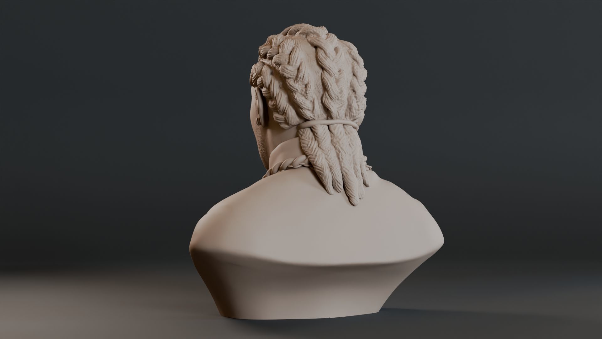 Future Bust Sculpture 3D print model_8