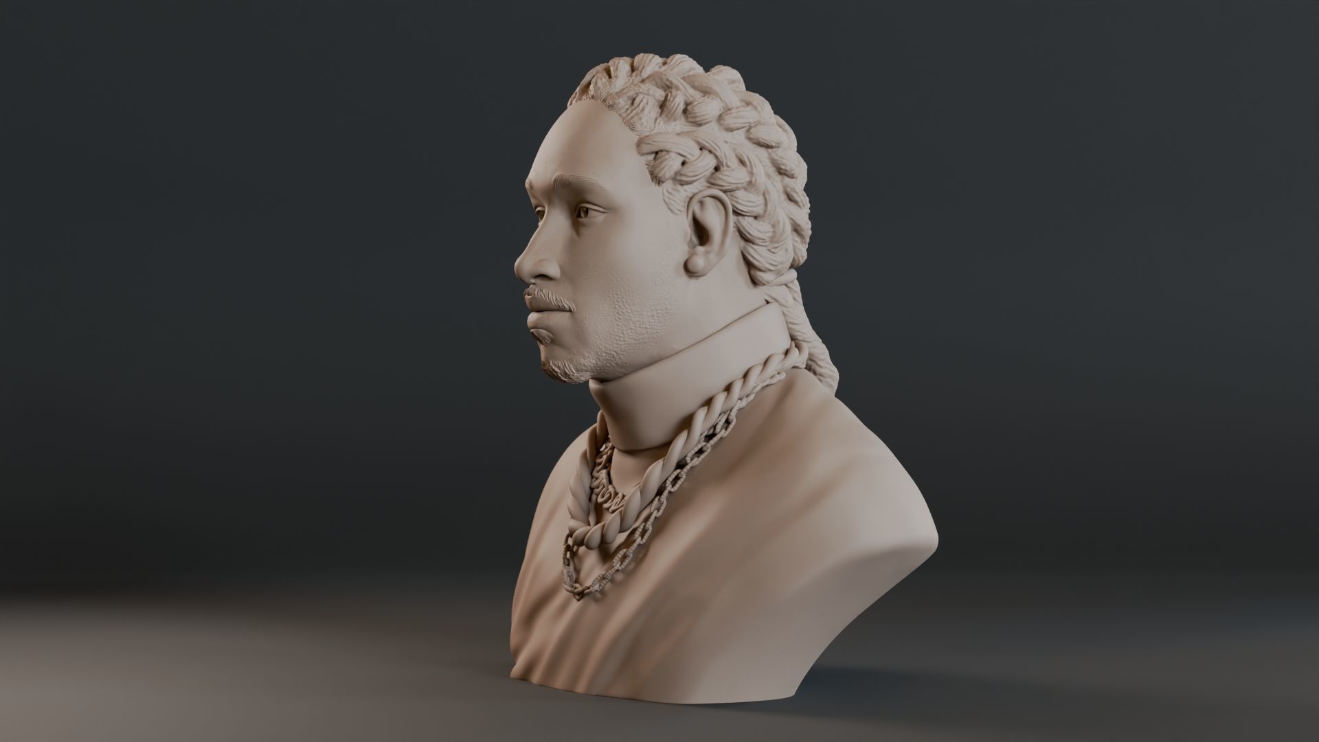 Future Bust Sculpture 3D print model_11