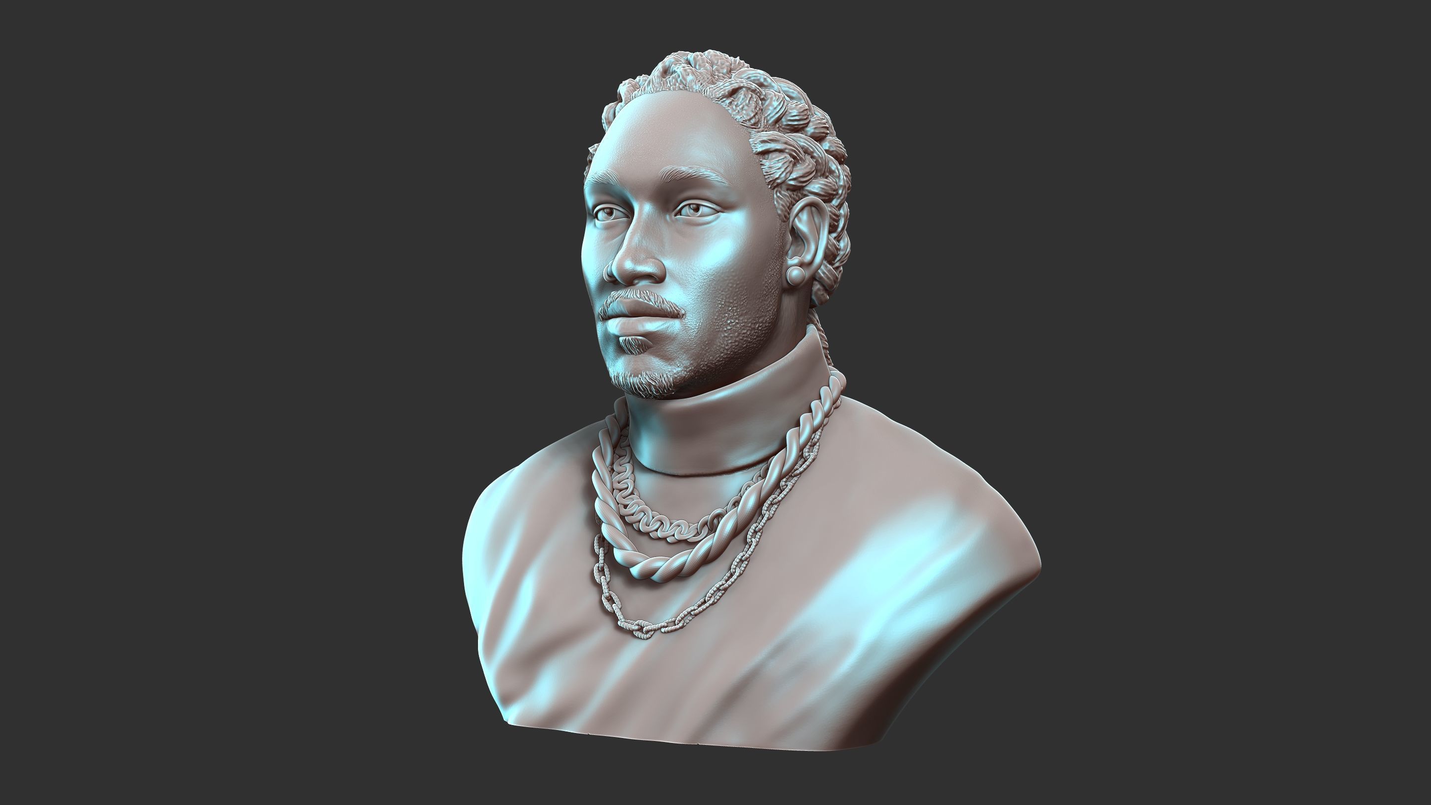 Future Bust Sculpture 3D print model_15
