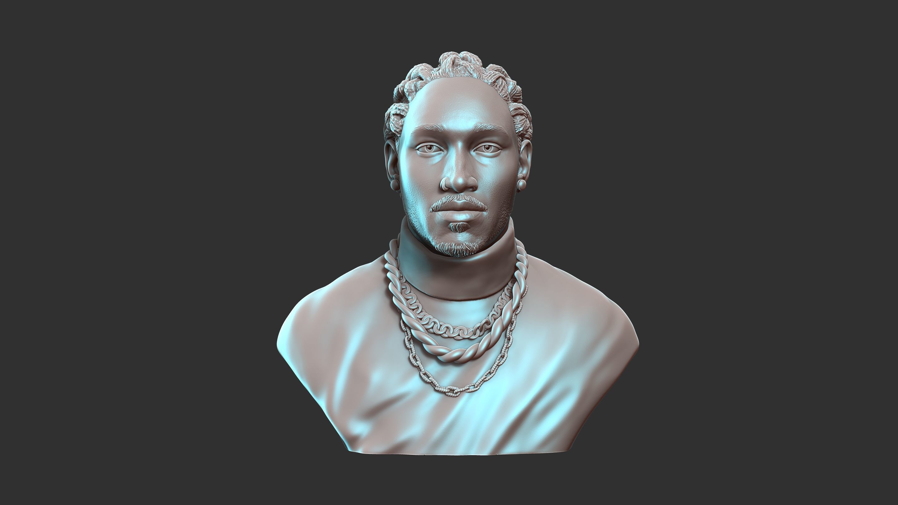 Future Bust Sculpture 3D print model_13