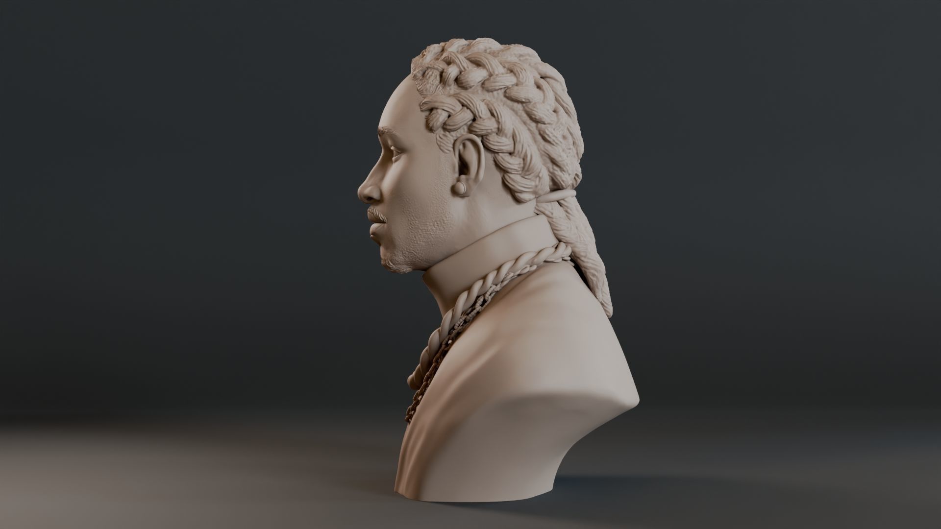 Future Bust Sculpture 3D print model_10
