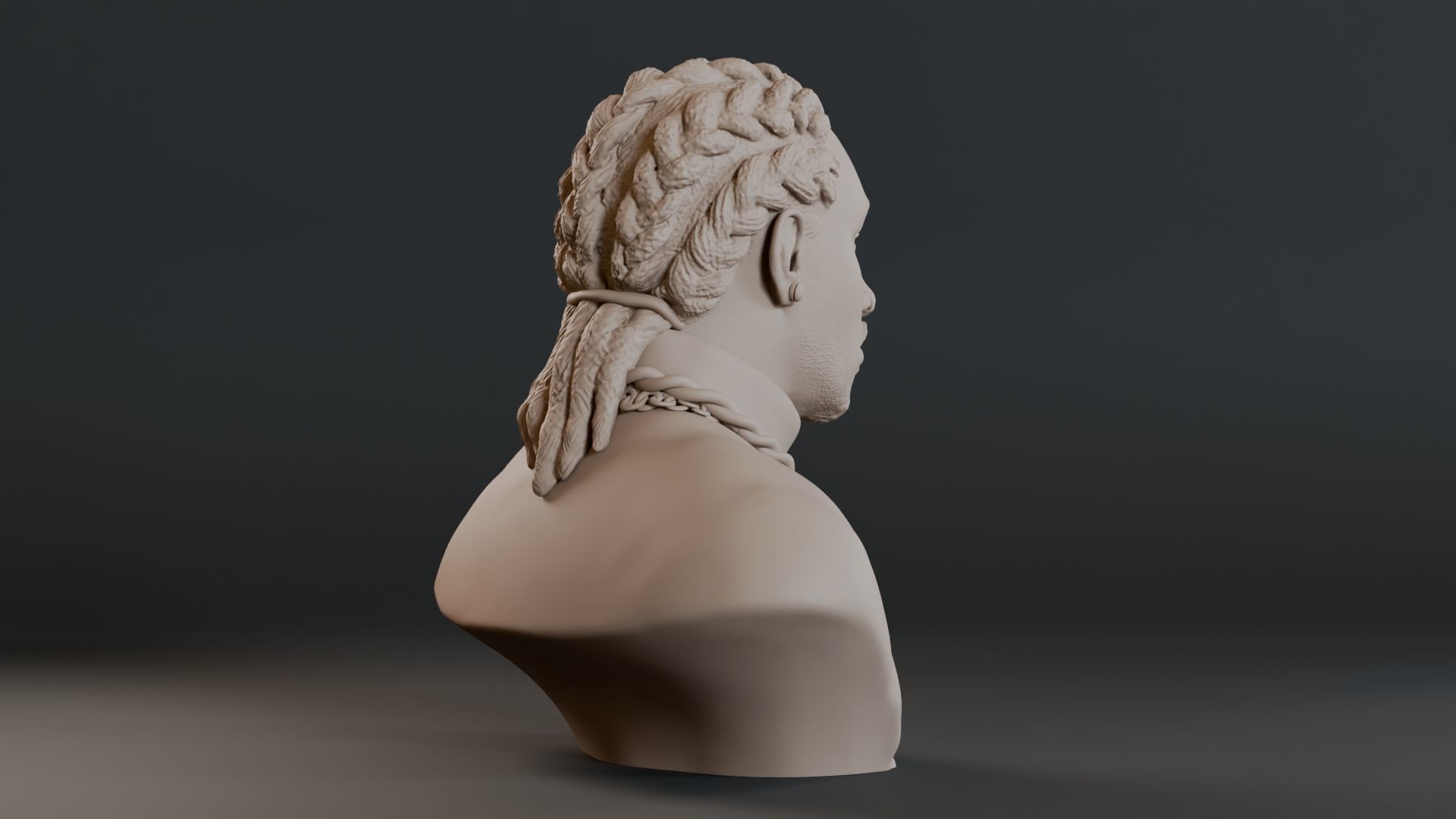 Future Bust Sculpture 3D print model_5