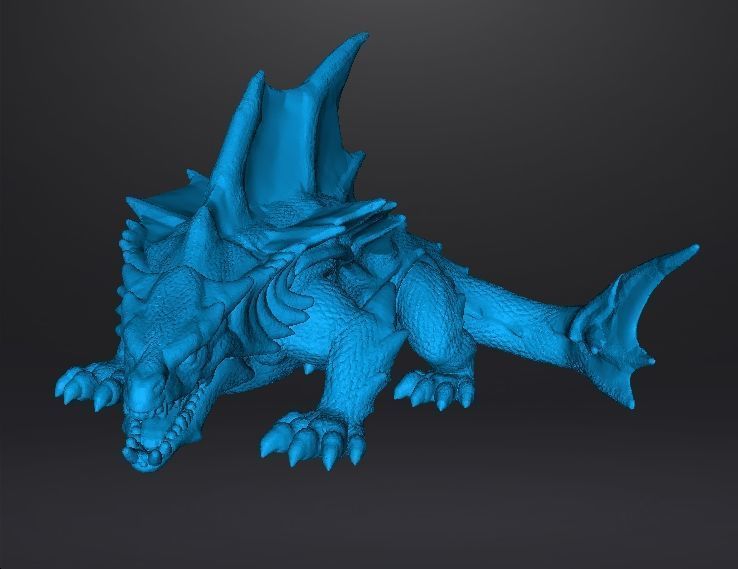 DRAGON SHARK MINIATURE MODEL FIGURE FOR FANTASY GAMES RPG DND 3D print model_12