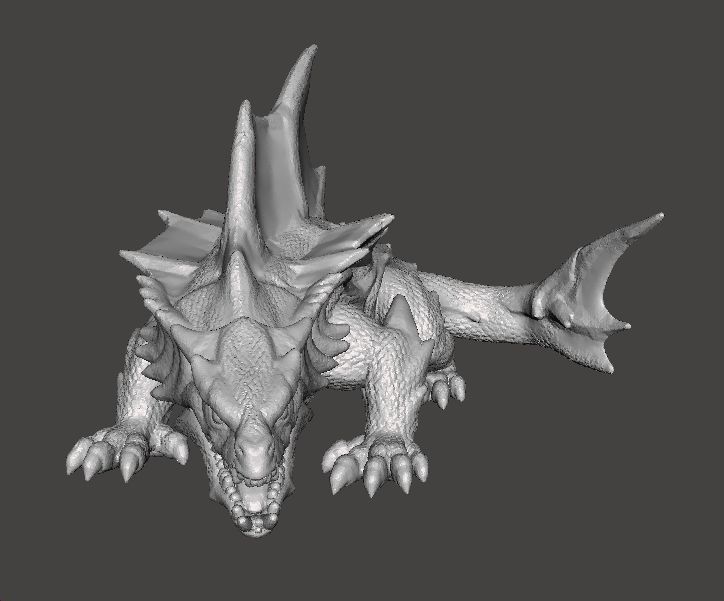 DRAGON SHARK MINIATURE MODEL FIGURE FOR FANTASY GAMES RPG DND 3D print model_4