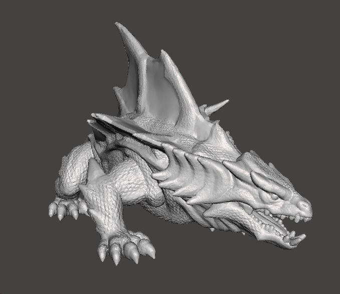 DRAGON SHARK MINIATURE MODEL FIGURE FOR FANTASY GAMES RPG DND 3D print model_5