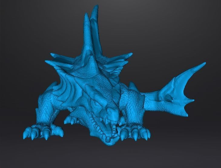 DRAGON SHARK MINIATURE MODEL FIGURE FOR FANTASY GAMES RPG DND 3D print model_11