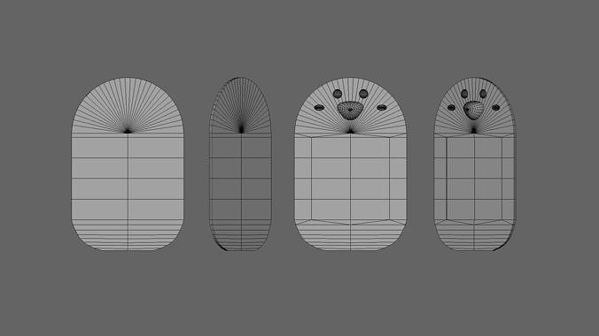Cartoon Penguin Frame Low-poly 3D model 5