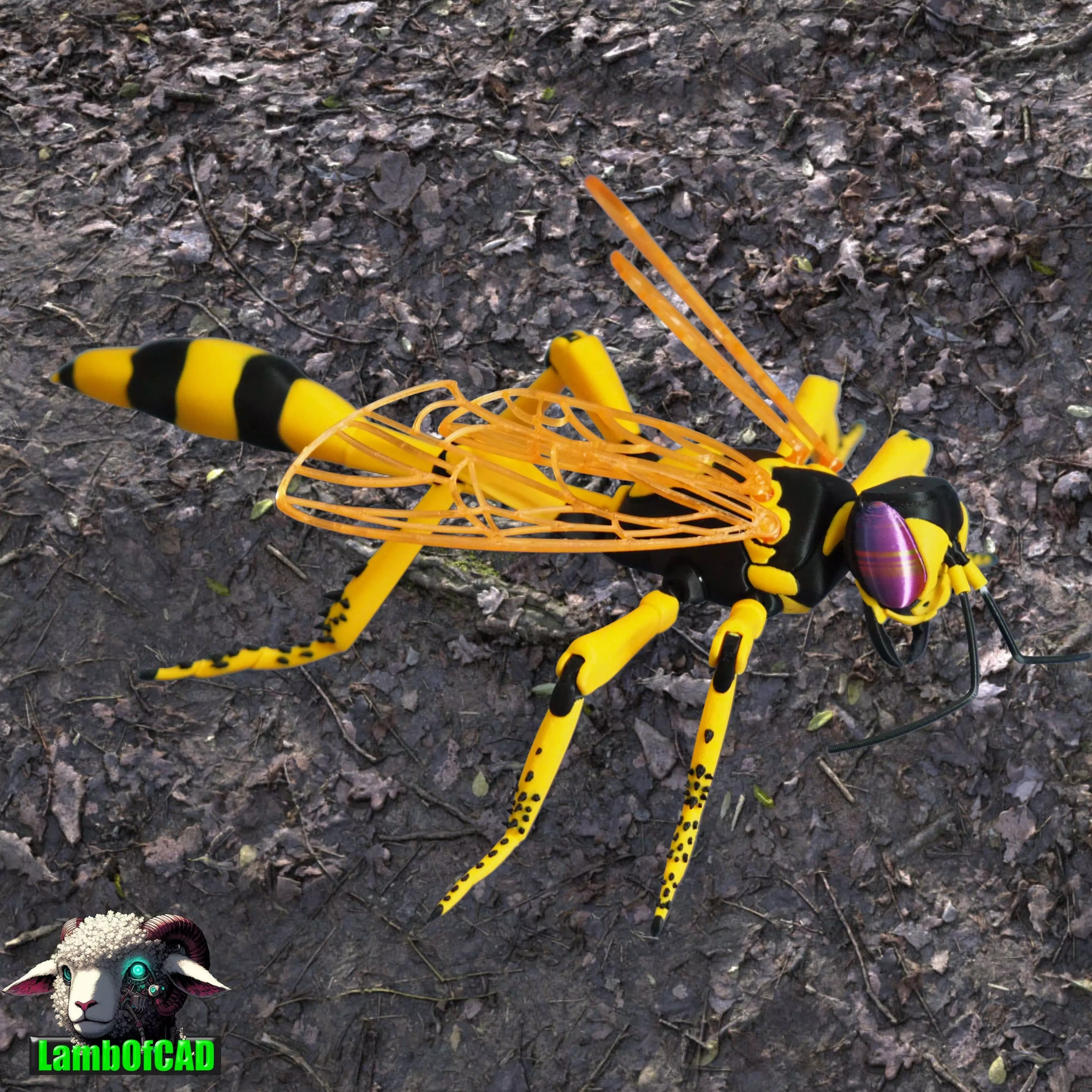 Thread Waisted Wasp Free 3D print model