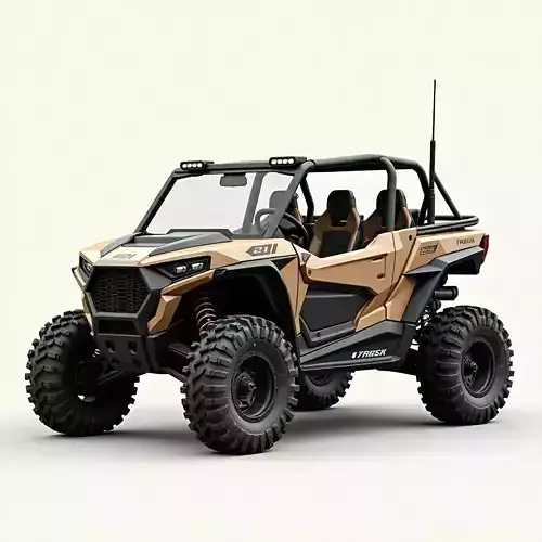 Rugged Off Road UTV Low-poly 3D model