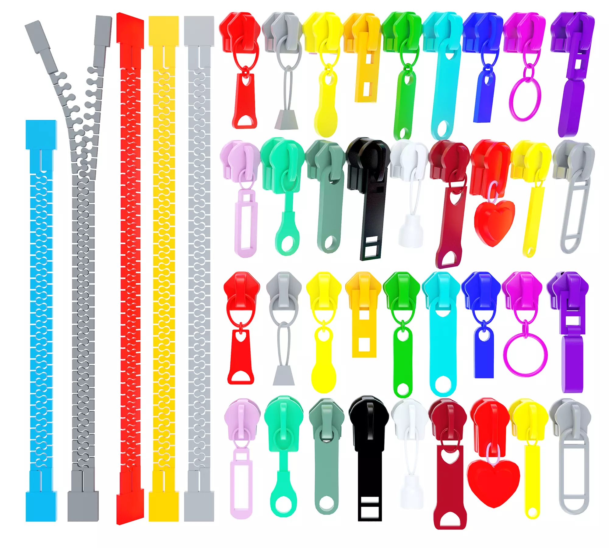 zipper Low-poly 3D model