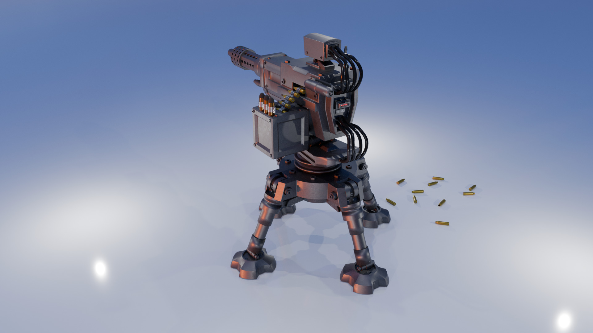 Automatic turret 3D model_4
