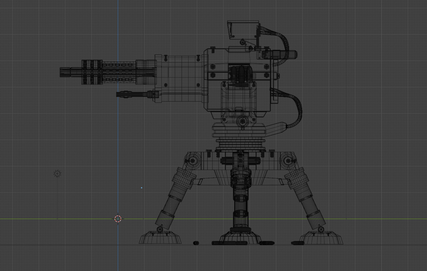 Automatic turret 3D model_2