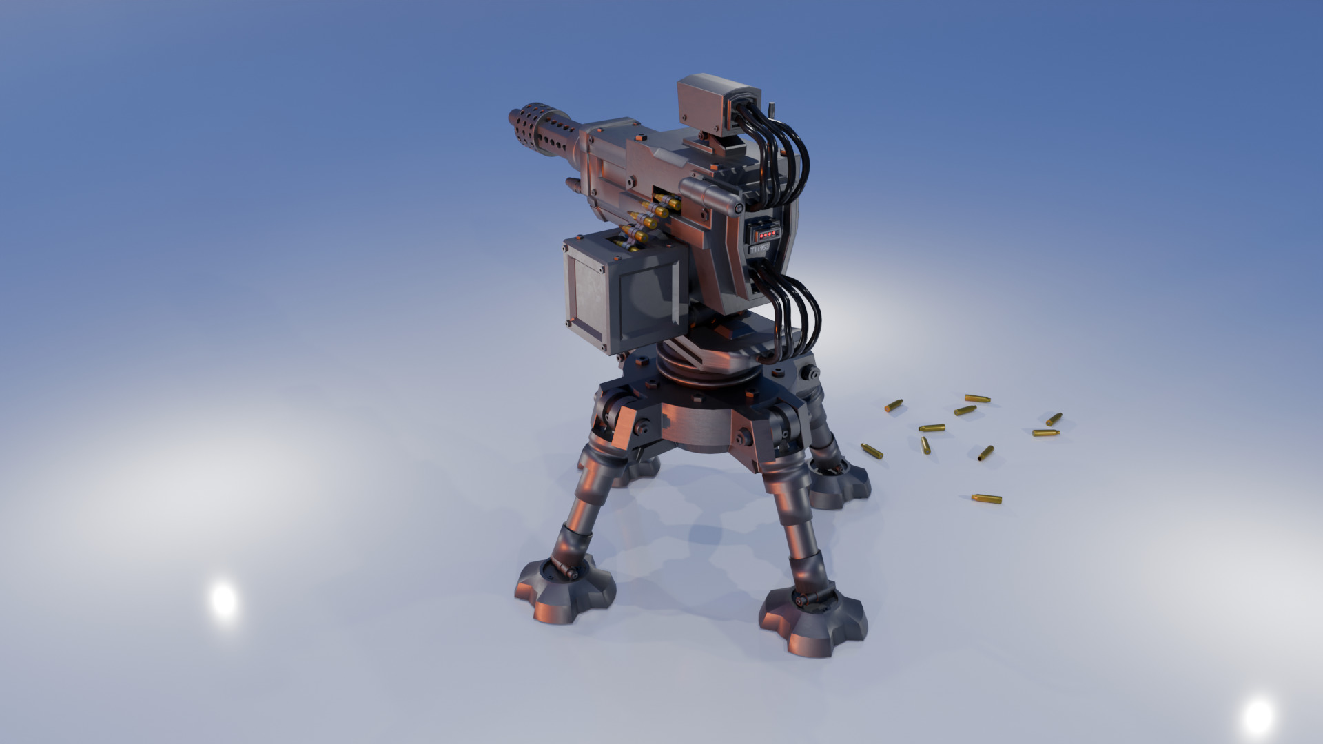 Automatic turret 3D model_3