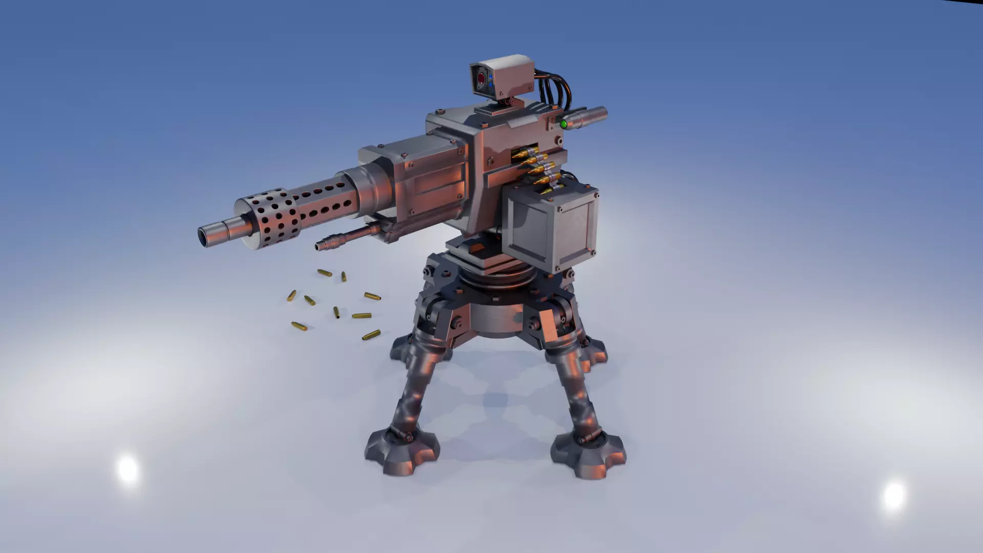 Automatic turret 3D model_0