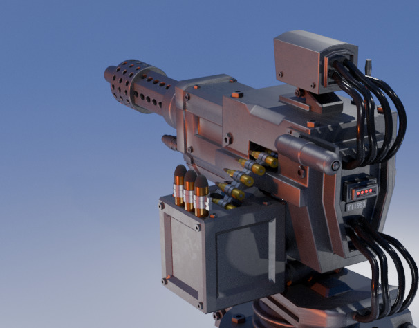 Automatic turret 3D model_5