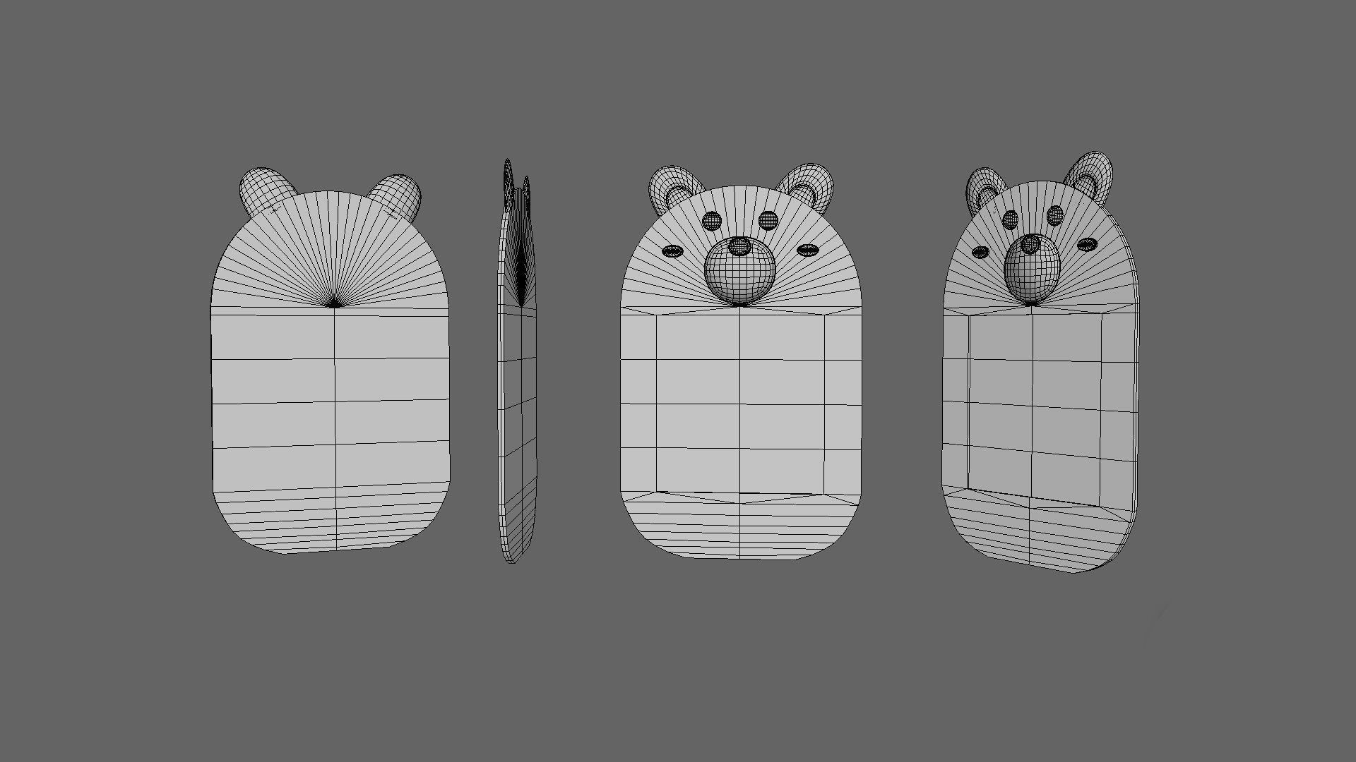 Cartoon Tiger Frame Low-poly 3D model_5