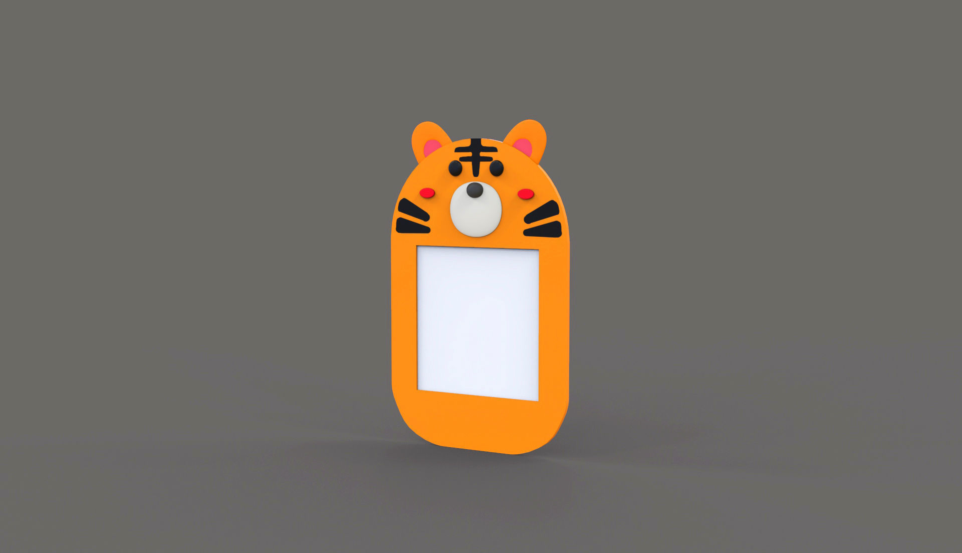 Cartoon Tiger Frame Low-poly 3D model_4