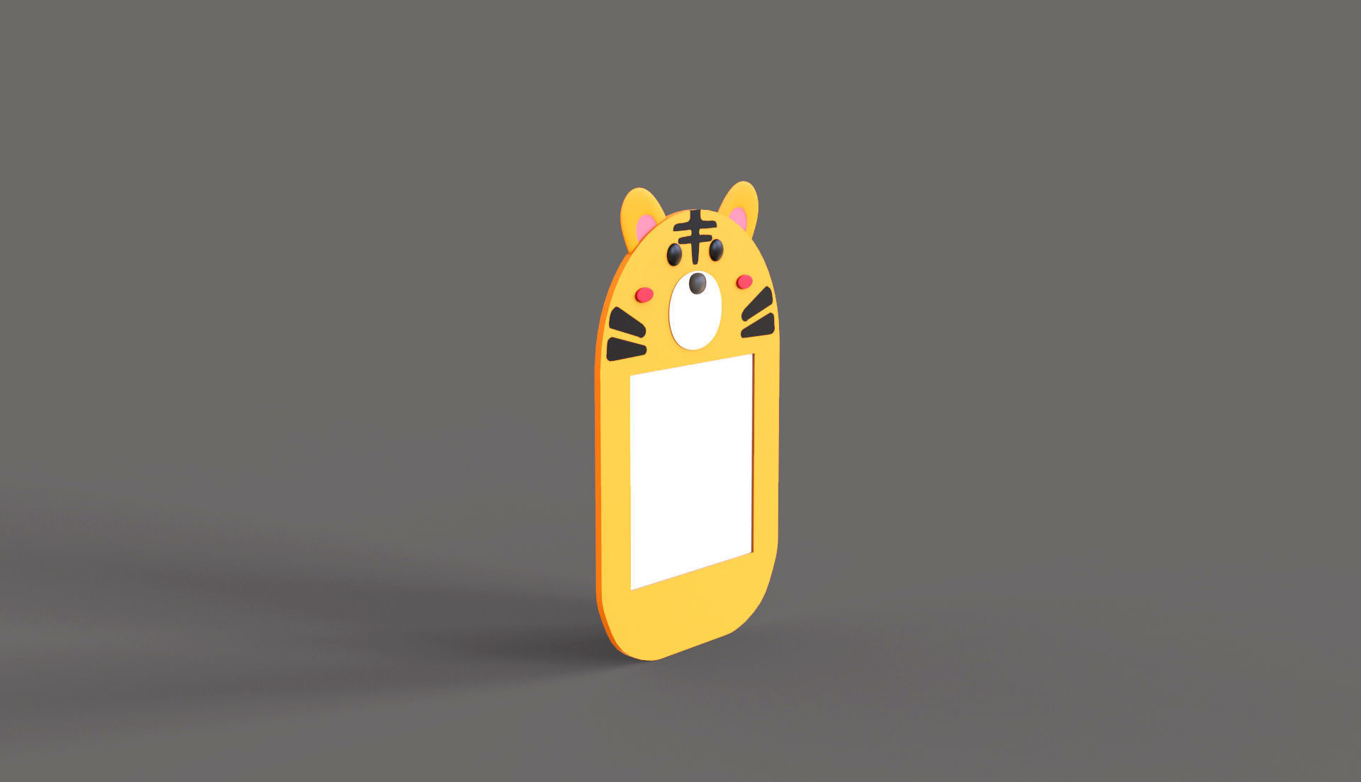 Cartoon Tiger Frame Low-poly 3D model_1