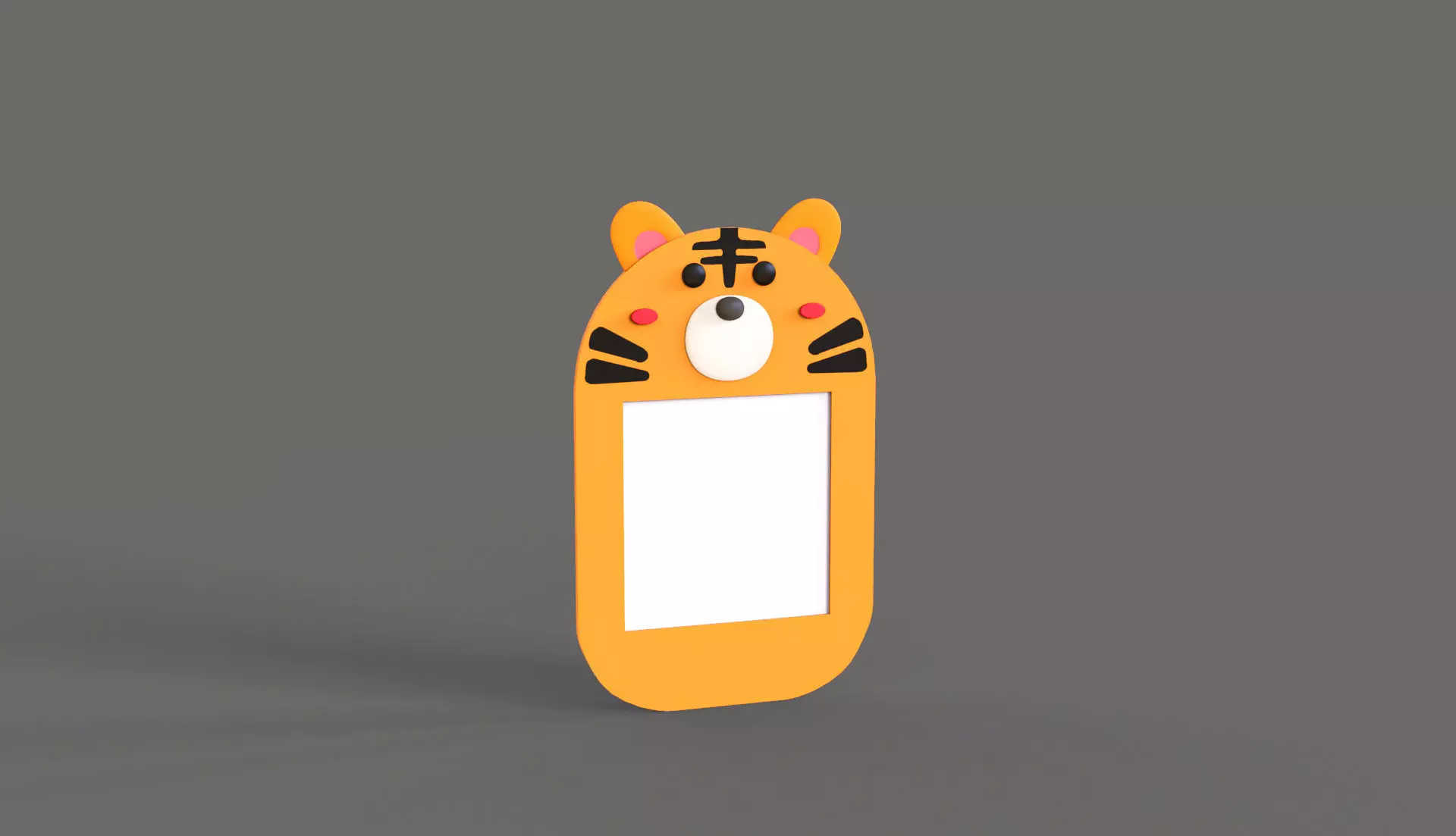 Cartoon Tiger Frame Low-poly 3D model_0