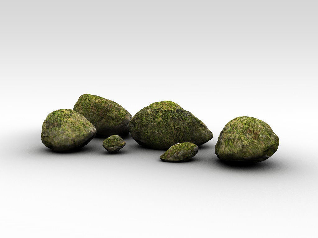 Detailed rocks collection Low-poly 3D model_12