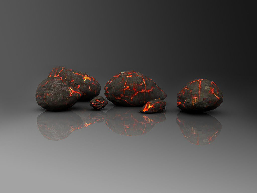 Detailed rocks collection Low-poly 3D model_7