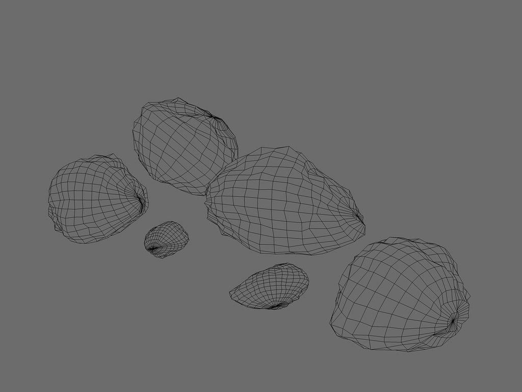 Detailed rocks collection Low-poly 3D model_14