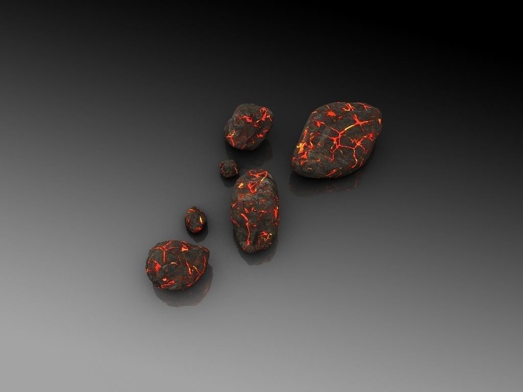 Detailed rocks collection Low-poly 3D model_6