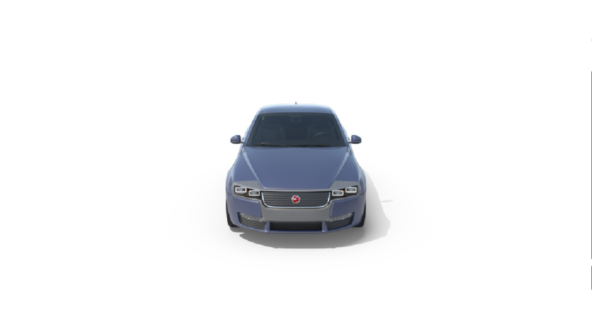 Low-Poly Sedan Car  Low-poly 3D model_1