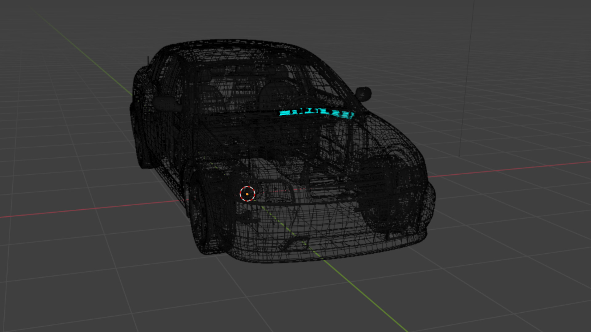 Low-Poly Sedan Car  Low-poly 3D model_5