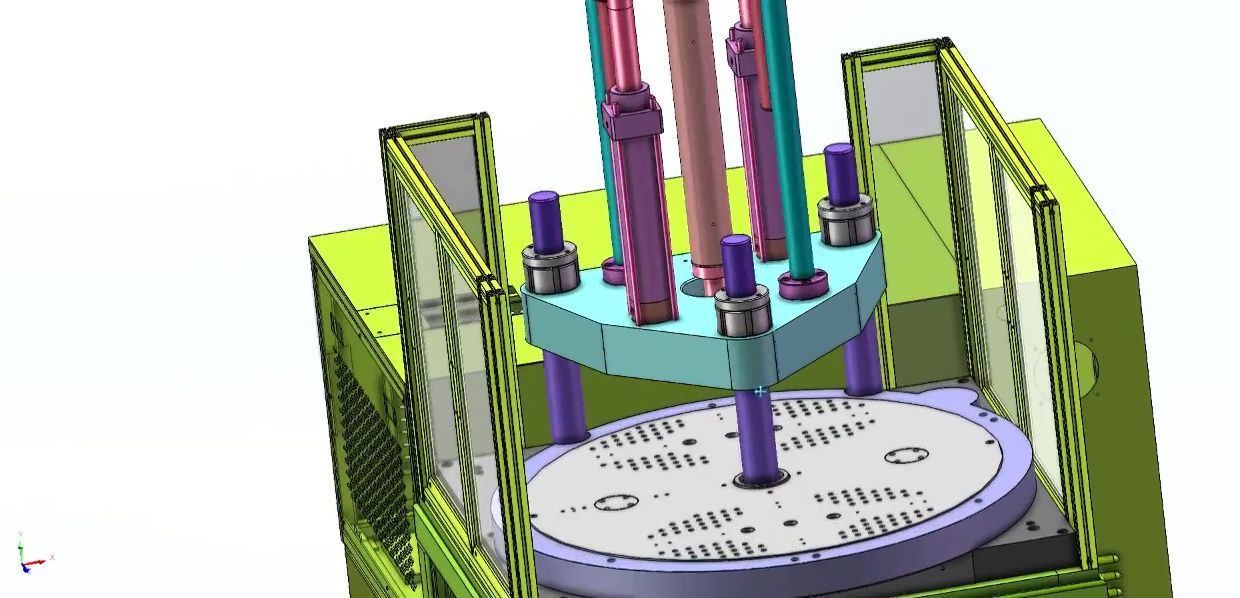 Vertical Rotary Table Injection Molding Machine-High Precision 3D model_4