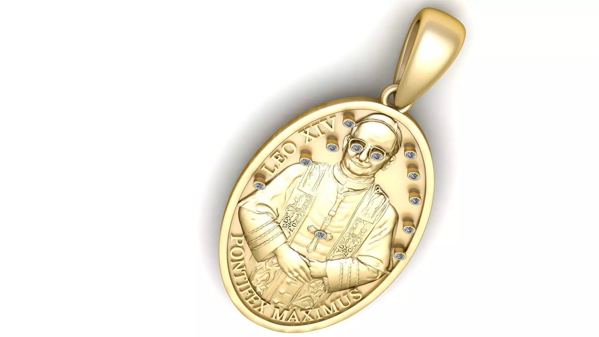 religiousgoldpendant 3D printable model 3D print model