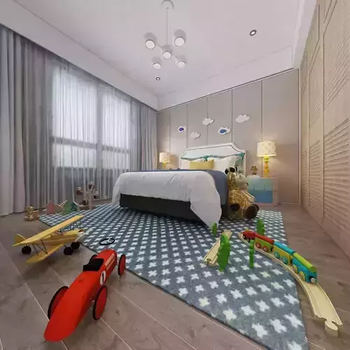 Kid Bedroom with Toys