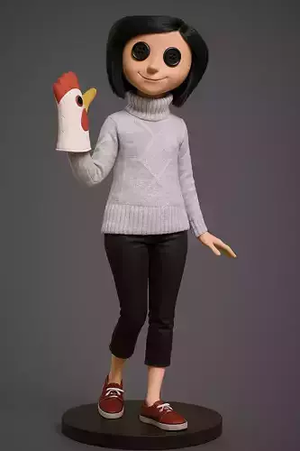 Coraline Othermother 3D print model